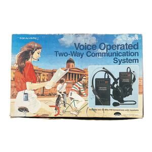 Realistic Radio Shack 2 way communication headsets in original box 90s vintage